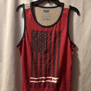 Levi's Red and Blue Tank Top